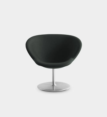 Modern Swivel Lounge Chair with Metal Pedestal Base