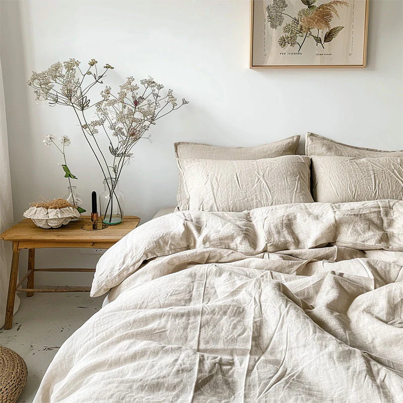 Natural Linen Duvet Cover – 100% Flax Linen Bedding