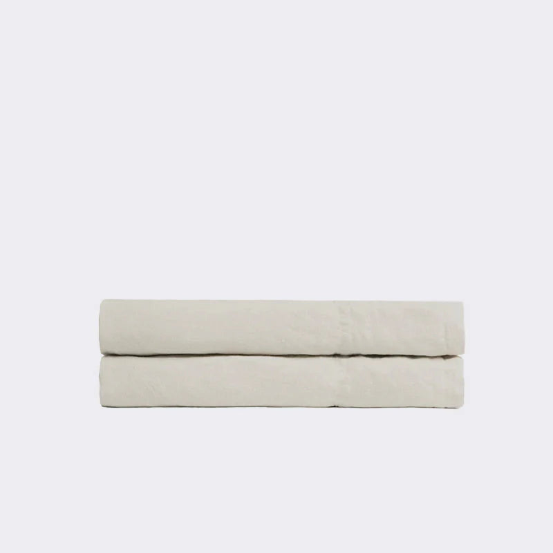 Natural Linen Fitted Sheet – Breathable Flax Bedding